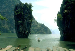 Drive to the mainland province of Phang-Nga across the Sarasin Bridge